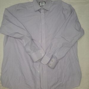 Charles Twrwhitt Blue And Coral Checkered Shirt